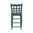 Linon Flint Commercial Grade Set of 2 Lattice Back Counter Stools in Green Wood