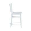 Linon Flint Set of 2 Lattice Back Counter Stools in Glossy White Beechwood