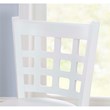 Linon Flint Set of 2 Lattice Back Counter Stools in Glossy White Beechwood