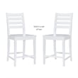 Linon Elder Commercial Grade Set of Two Counter Stools in White Beechwood