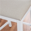 Linon Elder Commercial Grade Set of Two Padded Counter Stools in White Beechwood