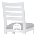 Linon Elder Commercial Grade Set of Two Padded Counter Stools in White Beechwood