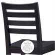 Linon Elder Beech Wood Commercial Grade Set of Two Counter Stools in Black
