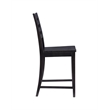 Linon Elder Beech Wood Commercial Grade Set of Two Counter Stools in Black