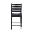 Linon Elder Beech Wood Commercial Grade Set of Two Counter Stools in Black