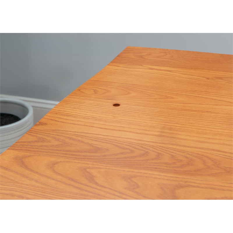 Linon Reedhaven Set of 2 Windsor Back Side Chairs in Medium Oak Brown Beechwood