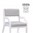 Linon Warley Solid Wood Commercial Grade Two Position Sled Base Chair in White