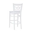 Linon Ederlee Commercial Grade Set of Two Barstools in Crisp White Solid Wood