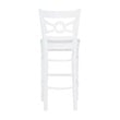 Linon Ederlee Commercial Grade Set of Two Barstools in Crisp White Solid Wood
