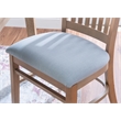 Linon Leckford Set of Two Padded Seat Slat Back Dining Chairs in Natural Wood