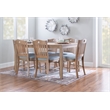Linon Leckford Set of Two Padded Seat Slat Back Dining Chairs in Natural Wood