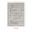 Linon Washable Kirby Polyester 2'x3' Rug Gray