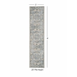 Linon Washable Kirby Polyester 2'x8' Rug in Gray