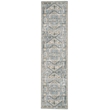 Linon Washable Kirby Polyester 2'x8' Rug in Gray