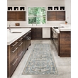 Linon Washable Kirby Polyester 2'x8' Rug in Gray