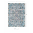 Linon Washable Wills Polyester 2'x3' Rug in Gray