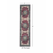 Linon Washable Adams Polyester 2'x8' Rug in Ivory