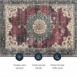 Linon Washable Adams Polyester 2'x8' Rug in Ivory