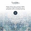 Linon Washable Madi Polyester 2'x3' Rug in Teal Blue
