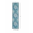 Linon Washable Madi Polyester 2'x8' Rug in Teal Blue
