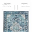 Linon Washable Madi Polyester 2'x8' Rug in Teal Blue