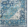 Linon Washable Madi Polyester 2'x8' Rug in Teal Blue