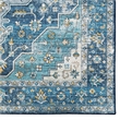 Linon Washable Madi Polyester 5'x7' Rug in Teal Blue