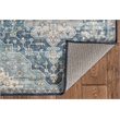 Linon Washable Madi Polyester 5'x7' Rug in Teal Blue