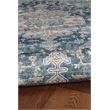 Linon Washable Madi Polyester 5'x7' Rug in Teal Blue