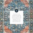 Linon Washable Langley Polyester 5'x7' Rug in Teal Blue