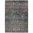 Linon Washable Buford Polyester 5'x7' Rug in Teal Blue