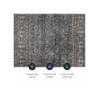 Linon Washable Buford Polyester 5'x7' Rug in Teal Blue