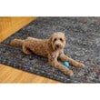 Linon Washable Buford Polyester 5'x7' Rug in Teal Blue