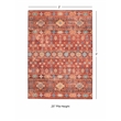 Linon Washable Colson Polyester 2'x3' Rug in Red