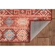 Linon Washable Colson Polyester 2'x8' Rug in Red