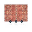 Linon Washable Colson Polyester 2'x8' Rug in Red