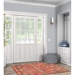 Linon Washable Colson Polyester 3'x5' Rug in Red