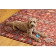 Linon Washable Colson Polyester 5'x7' Rug in Red