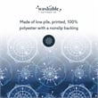Linon Washable Declan Polyester 3'x5' Rug in Blue