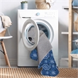Linon Washable Declan Polyester 3'x5' Rug in Blue
