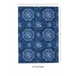 Linon Washable Declan Polyester 3'x5' Rug in Blue