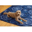 Linon Washable Declan Polyester 5'x7' Rug in Blue