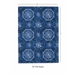 Linon Washable Declan Polyester 5'x7' Rug in Blue