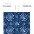 Linon Washable Declan Polyester 5'x7' Rug in Blue