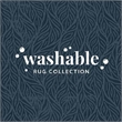 Linon Washable Kai Polyester 2'x8' Rug in Ivory and Black
