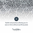 Linon Washable Kai Polyester 2'x8' Rug in Ivory and Black