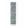 Linon Washable Kai Polyester 2'x8' Rug in Ivory and Black