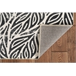 Linon Washable Kai Polyester 2'x8' Rug in Ivory and Black