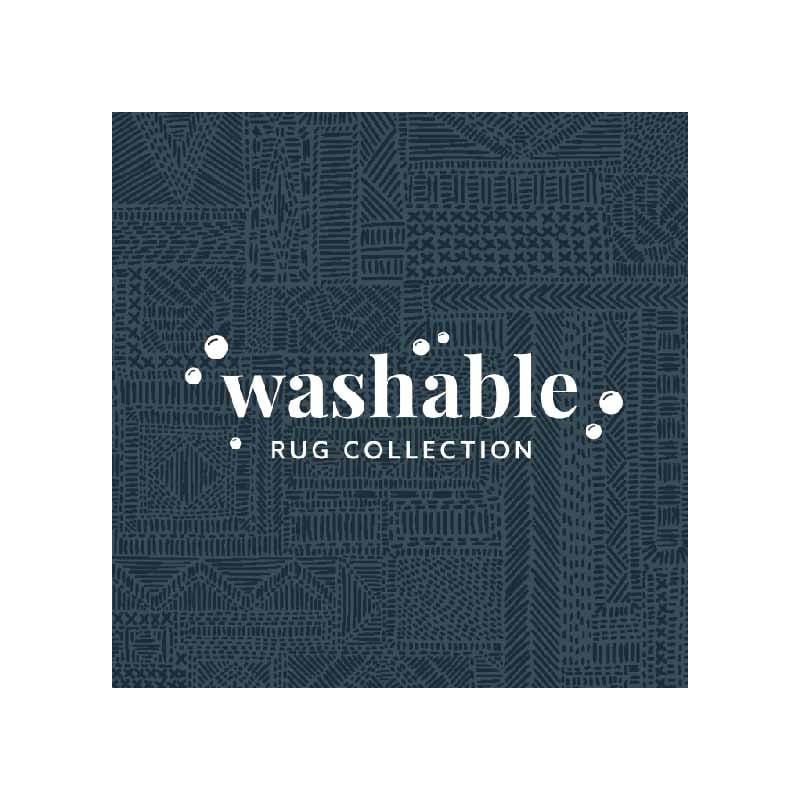 Linon Washable Kylen Polyester 2'x3' Rug in Ivory