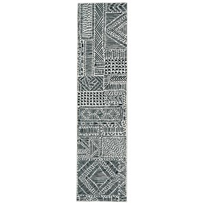 Linon Washable Kylen Polyester 2'x8' Rug in Ivory